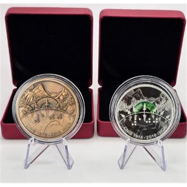 30 DOLLARS 2018 100TH ANNIVERSAIRE DE L'INCA FINE SILVER .999 +  BRONZE MEDAL PAS DE COA MINT