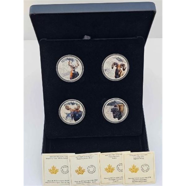 30 DOLLARS 2020-2021 PRESTANCE FAUNIQUE 4 PIECES FINE SILVER .999