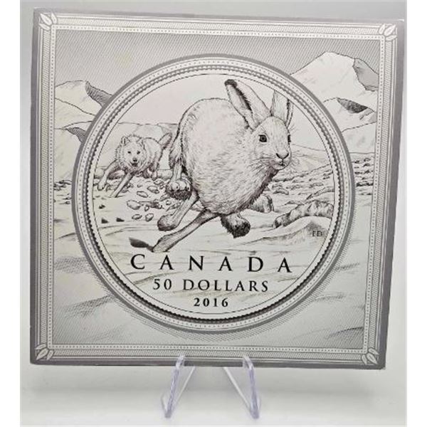 50 DOLLARS 2016 LIEVRE FINE SILVER .999