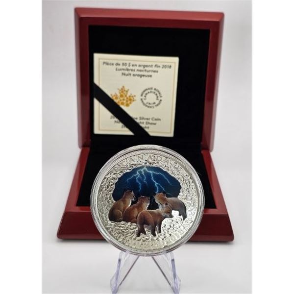 50 DOLLARS 2018 NUIT ORAGEUSE 5 OZ FINE SILVER .999