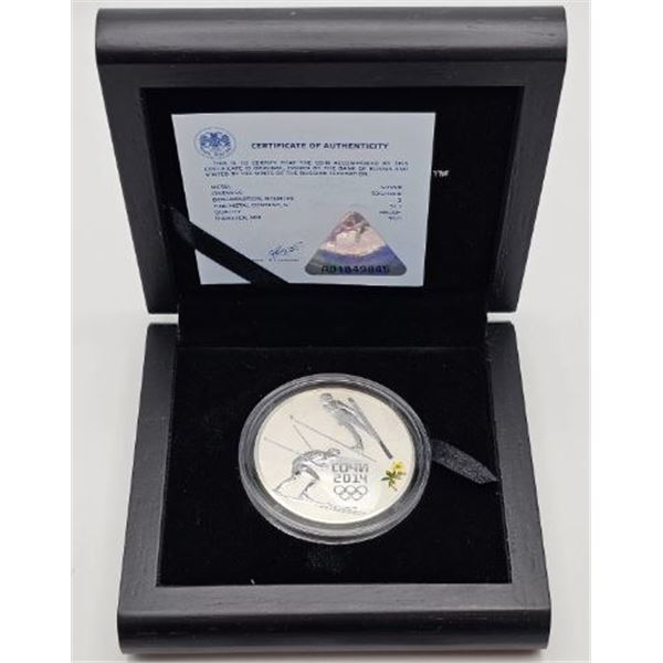 3 ROUBLES 2014 RUSSIA NORDIC COMBINED OLYMPIQUE SOCHI 1OZ