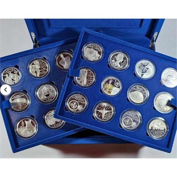 2012 THE QUEEN'S DIAMON JUBILEE 24 PIECES OZ SILVER SET