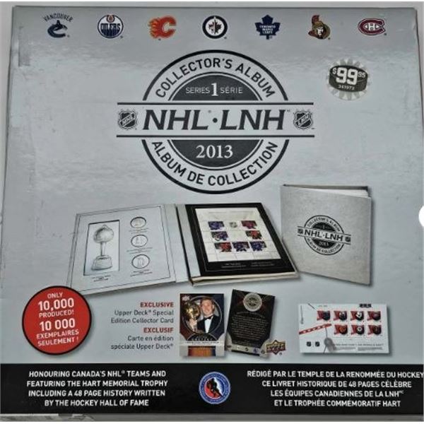 2013 NHL ALBUM DE COLLECTION MEDAILLE TIMBRE ET CARTE EDITION