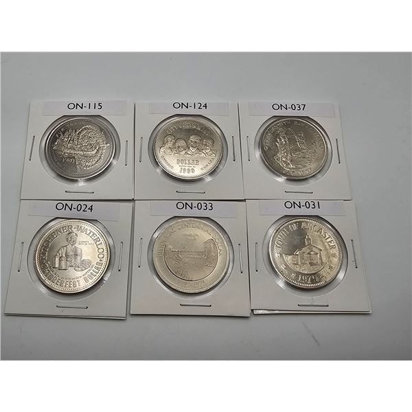 LOT TRADE DOLLAR ONTARIO ON-115, ON-124, ON-037, ON-024, ON-033, ON-031