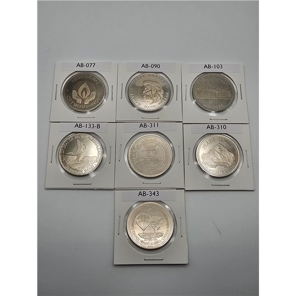 LOT TRADE DOLLAR ALBERTA AB-077, AB-090, AB-103, AB-133-B, AB-311, AB-310, AB-343