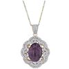 Image 1 : 18.27 ctw Ruby and 1.83 ctw White Sapphire Pendant