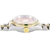 Image 5 : Rolex Ladies Quickset Sapphire 18K Two Tone Champagne Roman Diamond And Emerald