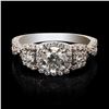 1.00 ctw F COLOR CENTER Diamond Platinum Ring (1.76 ctw Diamonds)