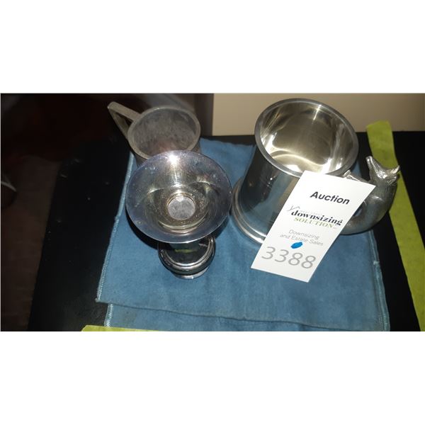 2 steins, candle holder A