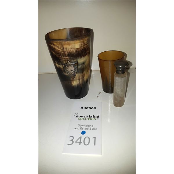 Antique Carved Horn  A