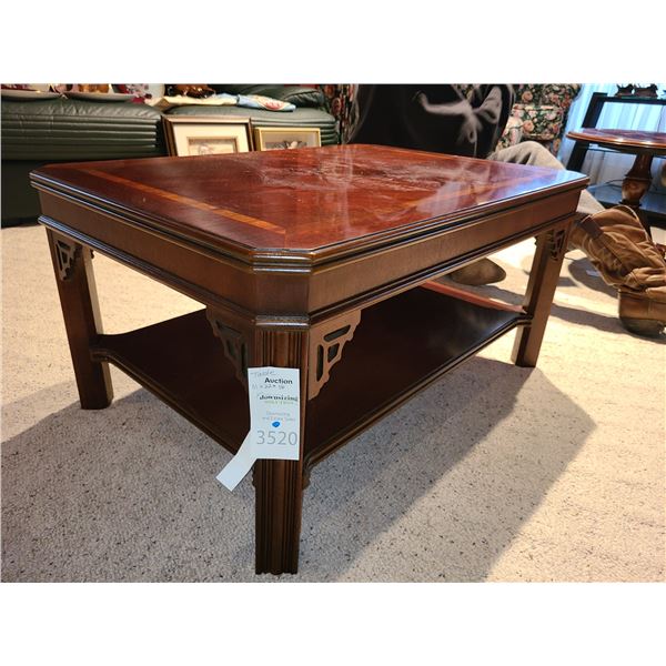 Inlaid wood coffee table A