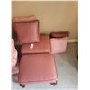Image 1 : Pair of Upholstered Ottoman and Pillows C