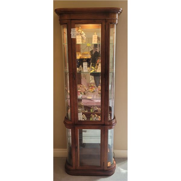 Wood and Glass Curio Cabinet C