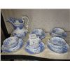 Image 1 : Blue and White Teacups, Saucers and Pitcher A