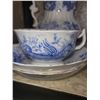 Image 4 : Blue and White Teacups, Saucers and Pitcher A