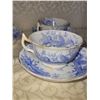 Image 5 : Blue and White Teacups, Saucers and Pitcher A