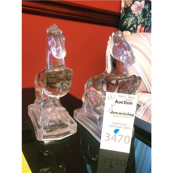 Glass Horse Bookends A