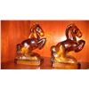 Image 4 : Amber Glass Horse Bookends A