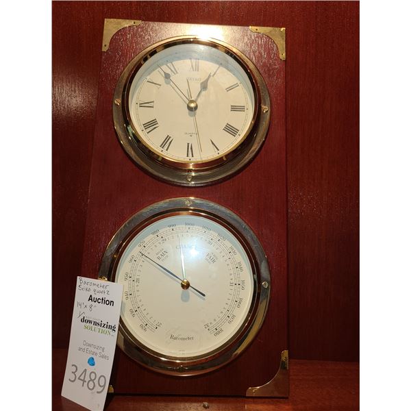 Seiko Clock and Barometer A
