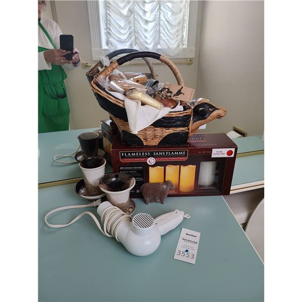 Candles, Soaps, Hair Dryer A