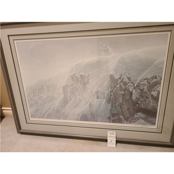 Arctic Cliff, White Wolves, R. Bateman Art A
