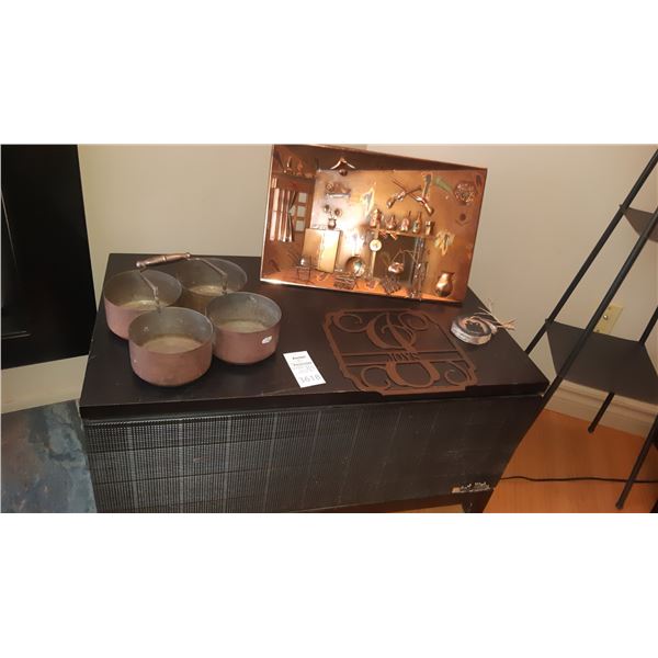 Copper Art, Hope Chest,Metal Pots A