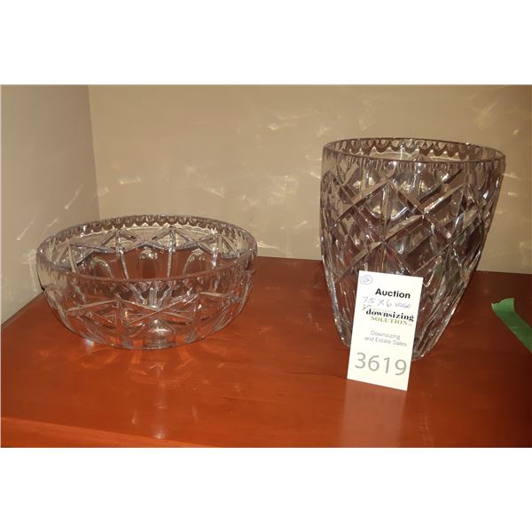 Crystal Vases & Platter A