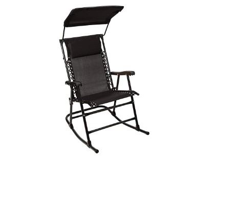 BRAND NEW NAVY FOLDABLE ROCKING CHAIR WITH CANOPY, WITH NECK PILLOW AND ...