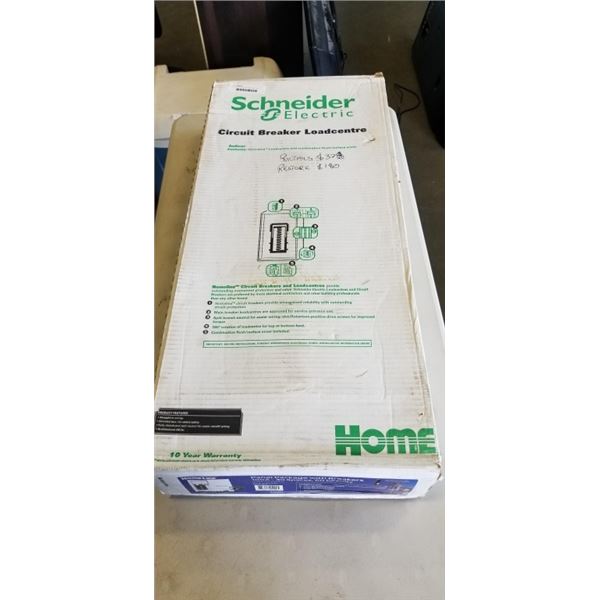 SCHNEIDER ELECTRIC MAIN PANEL BOX HOMELINE WITH BREAKERS, 100A 30 SPACES