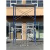 Image 1 : 2 SECTIONS OF SCAFFOLD DEPOT 5X7 FT SCAFFOLDING WITH 3 PLANKS, AND 4 LEVELLING FEET, EACH SECTION IS