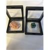Image 2 : 5 SEMI PRECIOUS STONES - MALACITE, OCHIDE CALCITE, ZEBRA JASPER, ROSE QUARTZ AND SODALITE W/ DREAM C