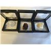 Image 2 : 5 SEMI PRECIOUS STONES - BLACK TOURMALINE ON MATRIX, RED JASPER, ROUGH CLEAR QUARTZ, COFEE, AND ORAN