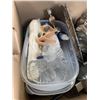 Image 8 : 3 BOXES OF HOUSOLD ITEMS AND MIRROR
