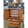 Image 2 : 3 DRAWER ARMOIRE, SOLID WOOD