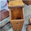Image 2 : PINE STORAGE POTATO CABINET AND ADJUSTABLE SIDE TABLE