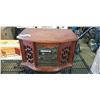 Image 2 : VINTAGE RECORD PLAYER W/ TAPE DECK AND CD BURNER AND CD RACK