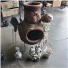 Image 1 : TERRACOTTA OUTDOOR PLANTER/ FIRE PIT AND FROGS READING