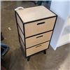 Image 2 : WOOD AND METAL ORGANIZER AND WHITE SHELF