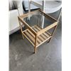 Image 2 : WHITE WICKER CHAIR AND TWO SMALL IKEA TABLES
