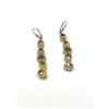 Image 2 : STERLING SILVER NATURAL CITRINE (7CT) WITH CZ (1CT) FANCY DROP EARRINGS, W/A $700.00. CITRINE IS THE