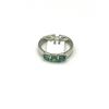 Image 2 : STERLING SILVER EMERALD RING, SIZE 7, RETAIL $350.00. EMERALD IS THE BIRTHSTONE FOR MAY.