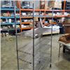 Image 2 : CHROME WIRE ROLLING RACK, 6 SHELF, 48" X 16"