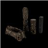 Image 2 : VINTAGE SET OF FOUR (4) BROWN MARQUESAN TIKI FIGURALS.
