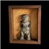 Image 2 : CARVED STONE REPRODUCTION OF MARQUESAS TIKI IN SHADOWBOX FRAME HAND NUMBERED #019.