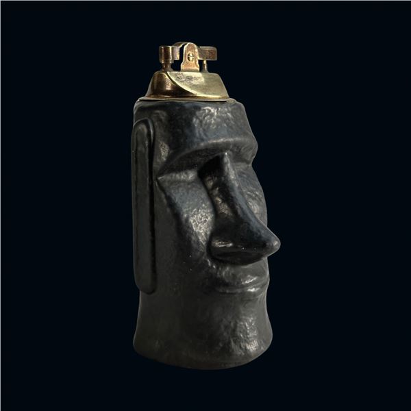 CERAMIC AKU AKU MOAI TIKI LIGHTER- "LADY" #187