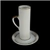 Image 2 : VERY RARE TRADER DICK'S CERAMIC HANDLED SAKE CUP w/ SAUCER.