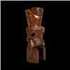 Image 8 : AUTHENTIC MARQUESAN TIKI FIGURE, HARDWOOD, WITH FACE ON BACK OF HEAD.