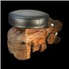 Image 8 : CARVED FIGURAL WITCO HIPPOPOTAMUS ANIMAL STOOL.