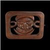 Image 2 : OA WOOD "PUKA SCREEN" TILE - TIKI MASK MASTER PATTERN CARVING.