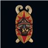 Image 1 : OCEANIC ARTS POLYCHROMED NEW GUINEA  MASK w/ RAFFIA ACCENTS.